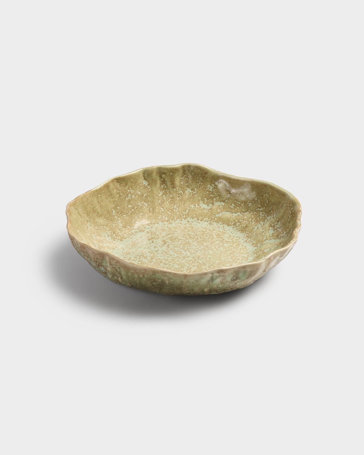 BELLA Tiefer Teller – kunstvolle Glasur – KOAK – Handgefertigtes Porzellan